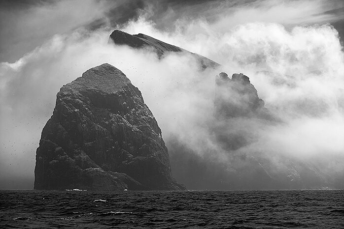 Stac Lee and the isle of Boreray in the Saint Kilda archipelago.